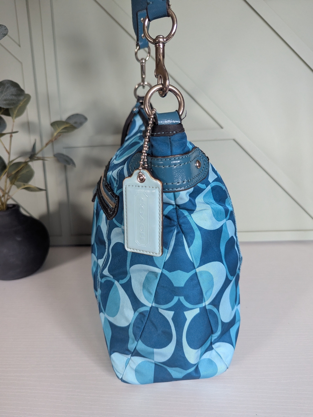 Coach Blue Signature Crossbody Bag - Picture 6 of 11